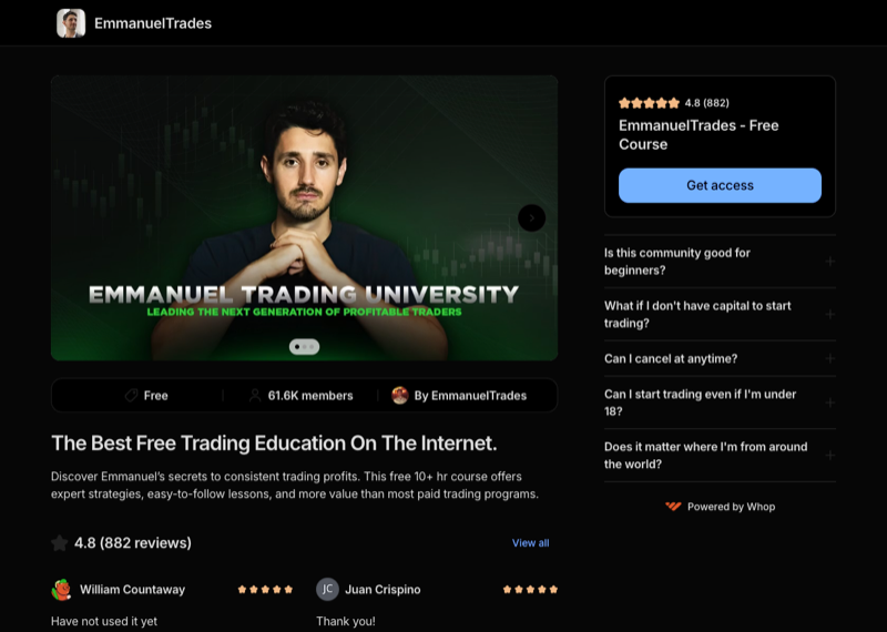 EmmanuelTrades on Whop