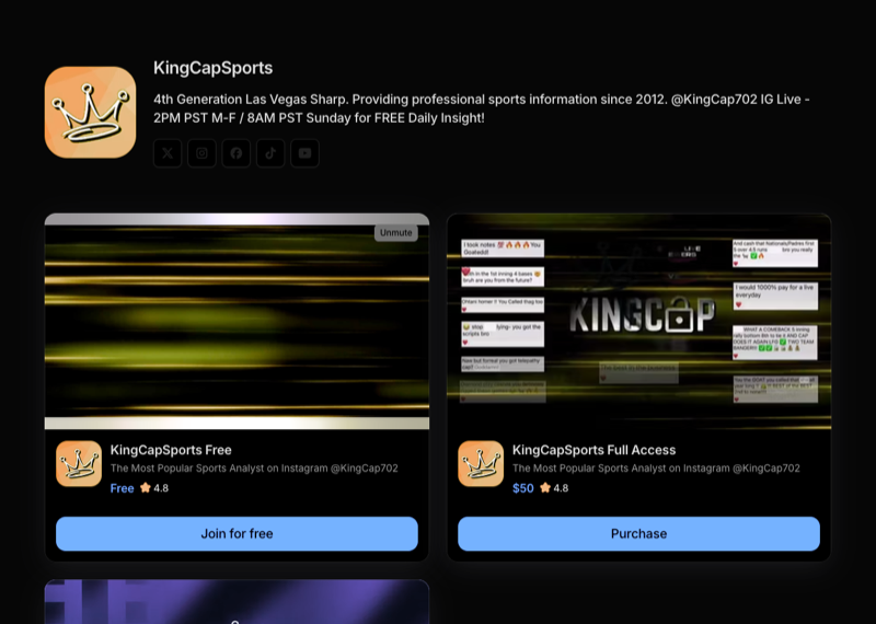 KingCapSports on Whop
