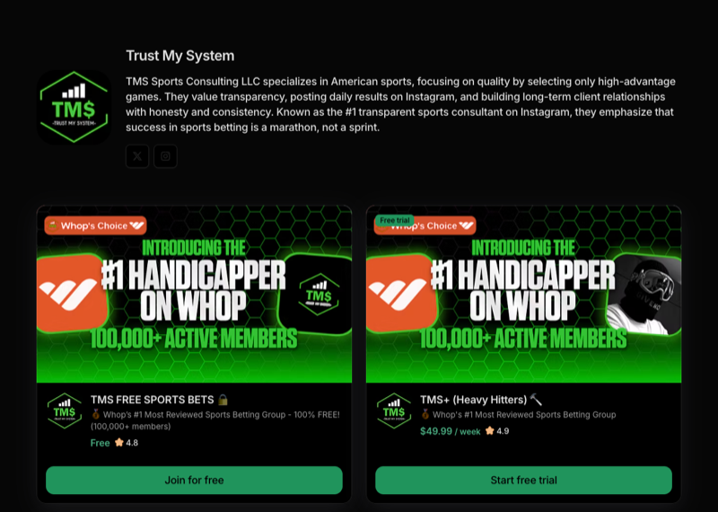 TrustMySystem on Whop