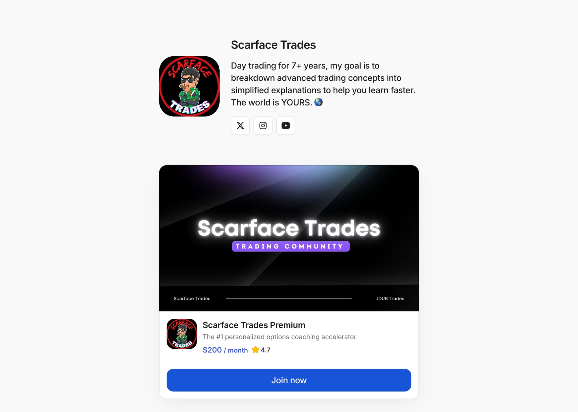 Scarface Trades Accelerator on Whop - Trading Community