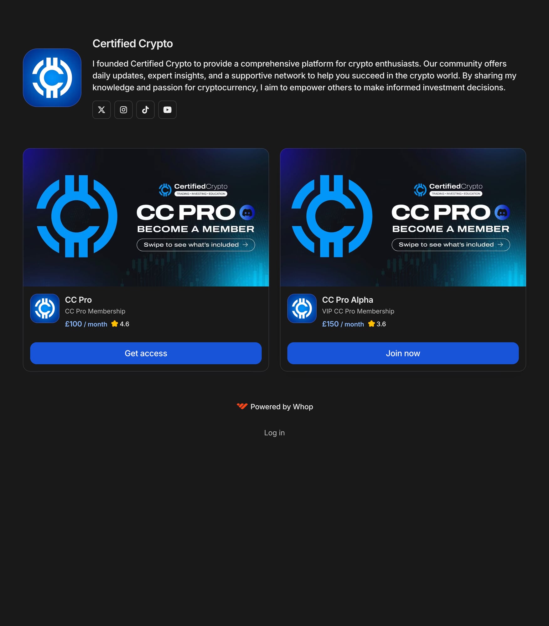 Certified Crypto on Whop