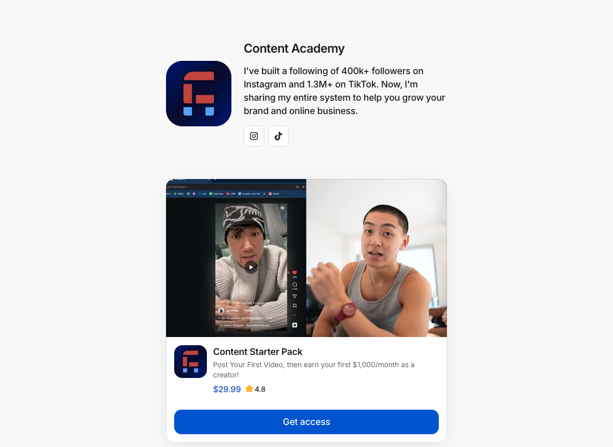 Content Academy on Whop