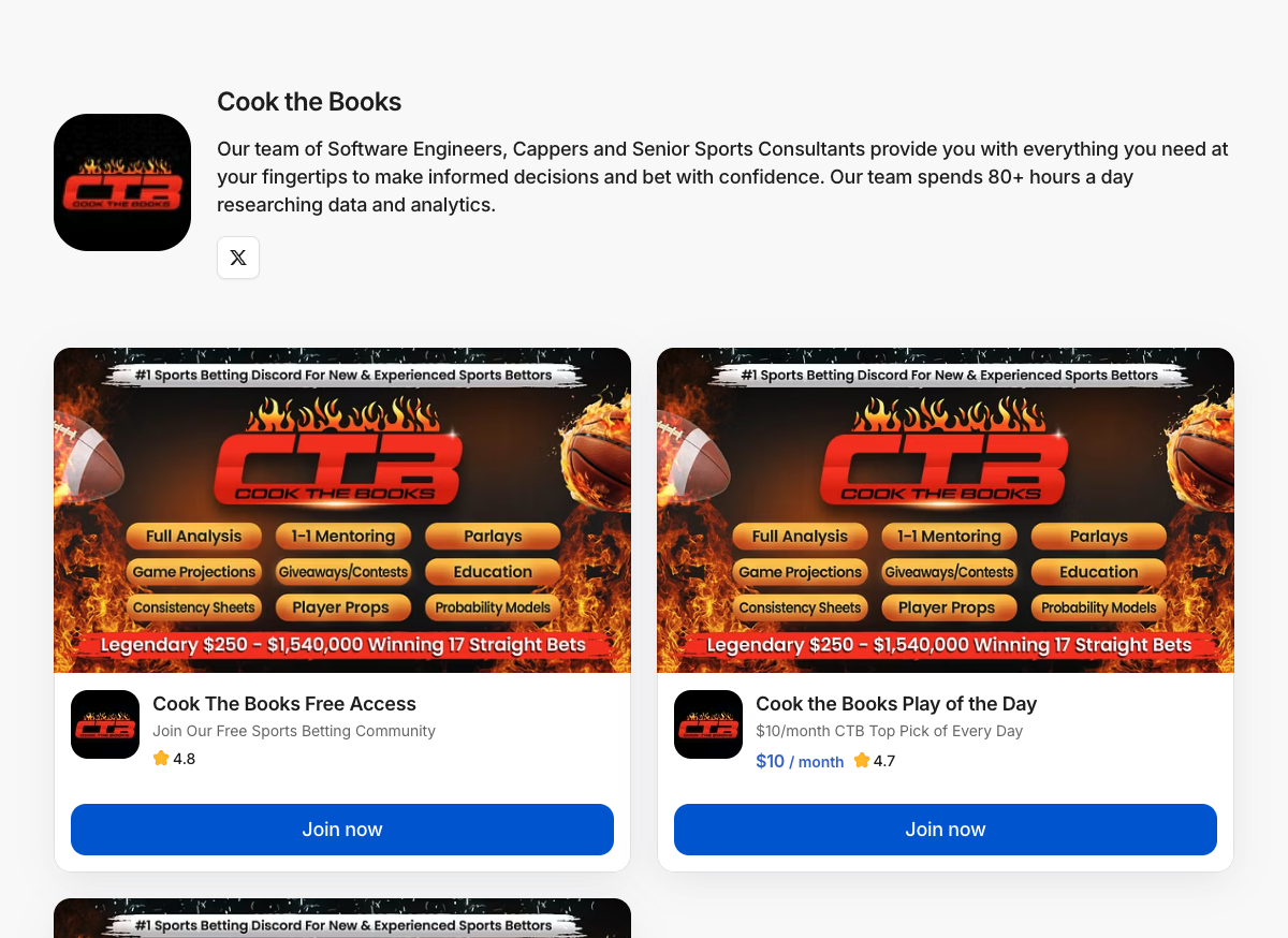 Cook the Books on Whop