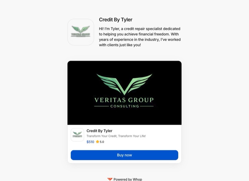 Credit By Tyler on Whop