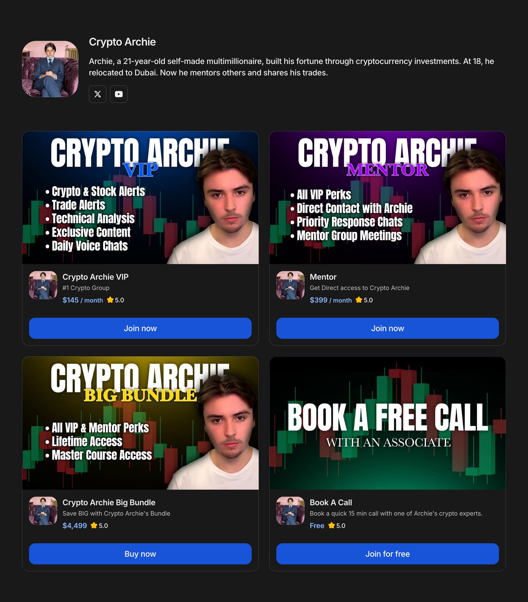 Crypto Archie on Whop