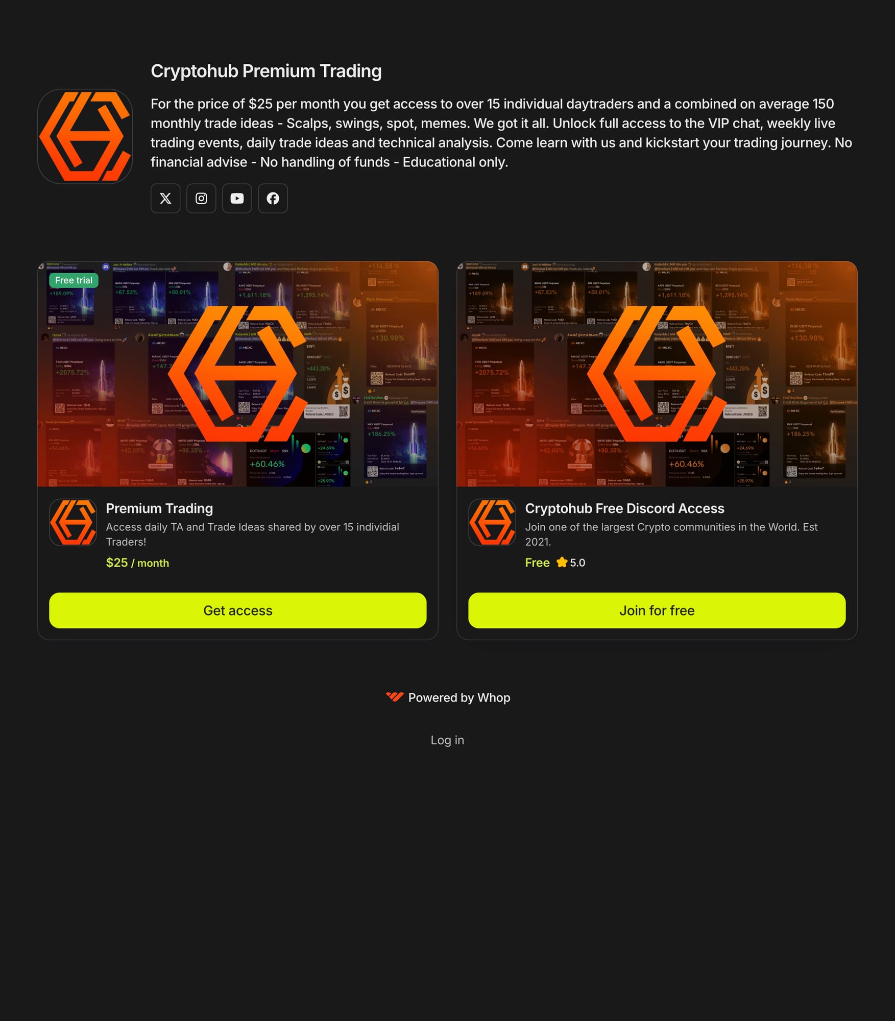 CryptoHub Premium Trading on Whop