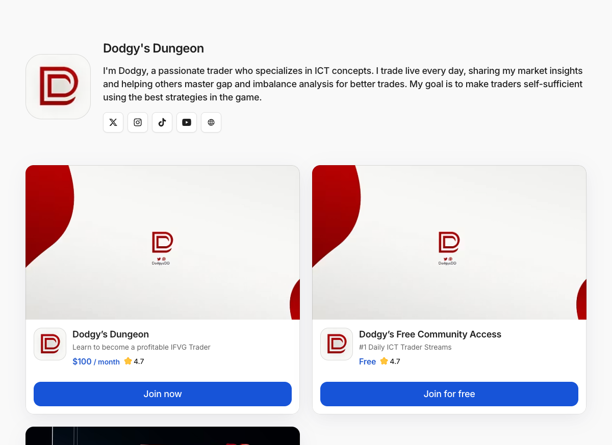 Dodgy's Dungeon Whop page