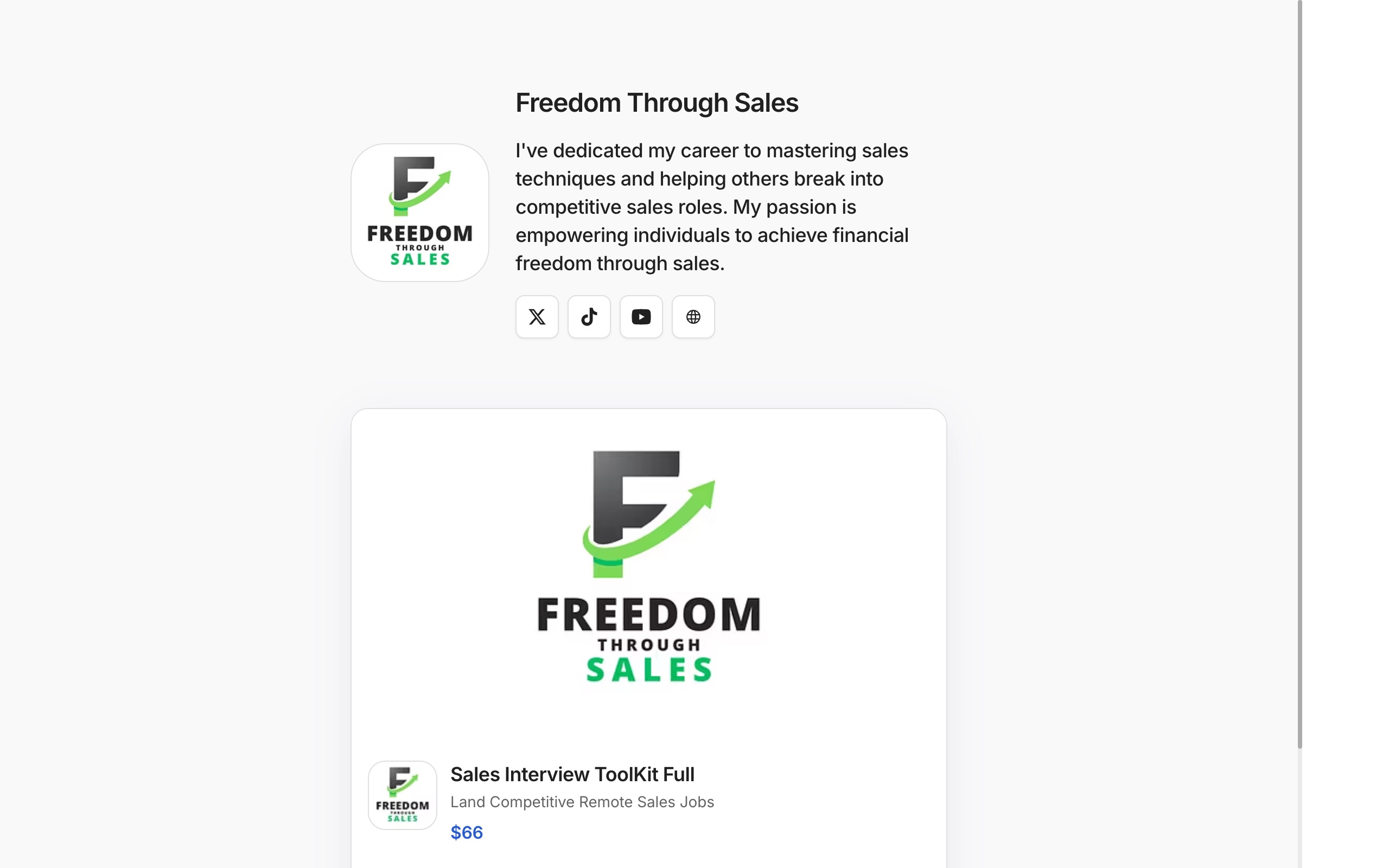 Freedom Through Sales on Whop