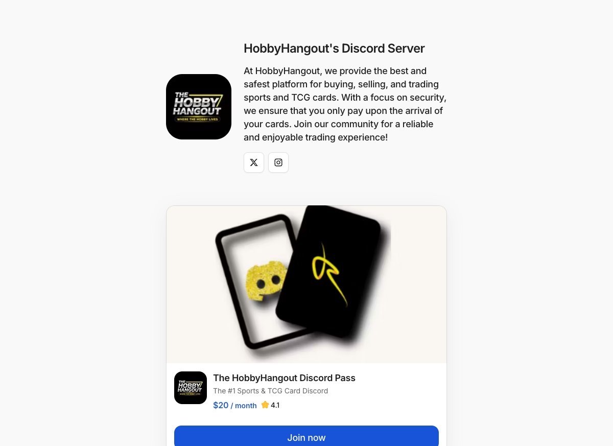 HobbyHangout on Whop