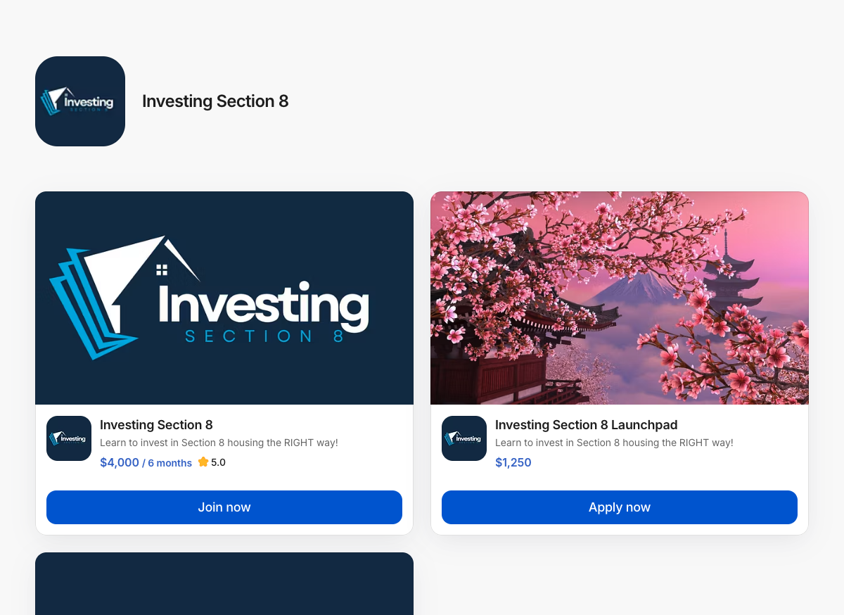 Investing Section 8 on Whop