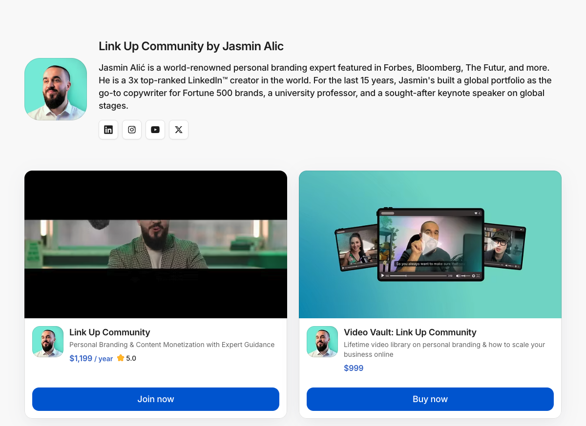 Link Up Community by Jasmin Alic on Whop