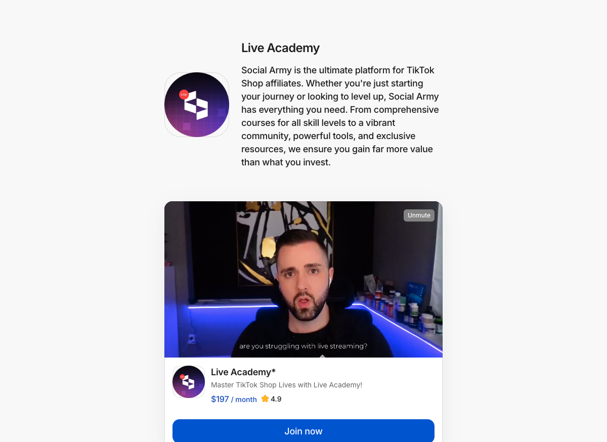 Live Academy on Whop