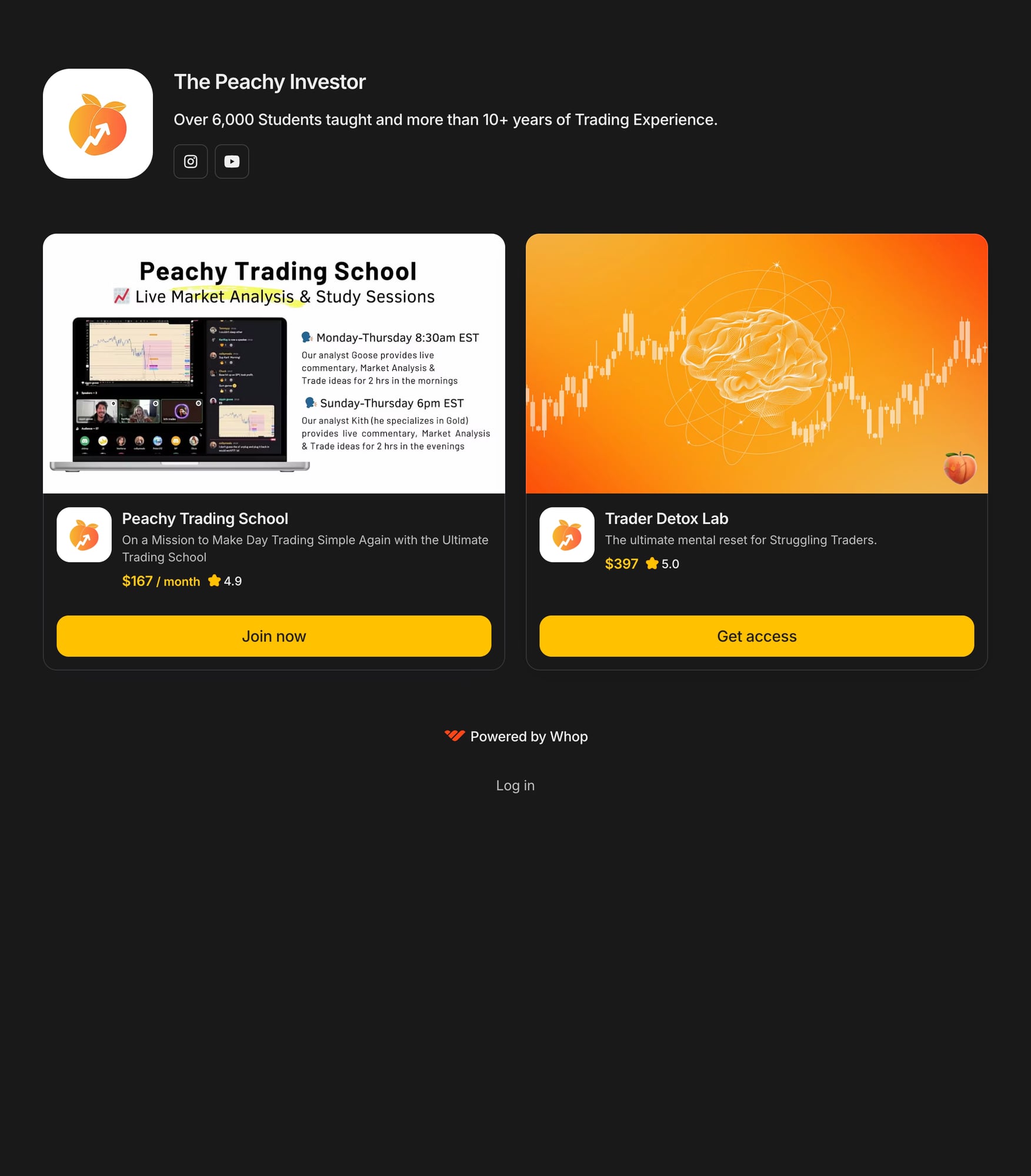 The Peachy Investor on Whop