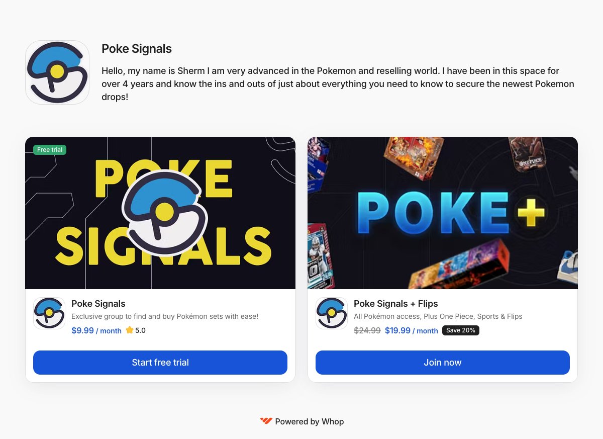 Poke Signals on Whop