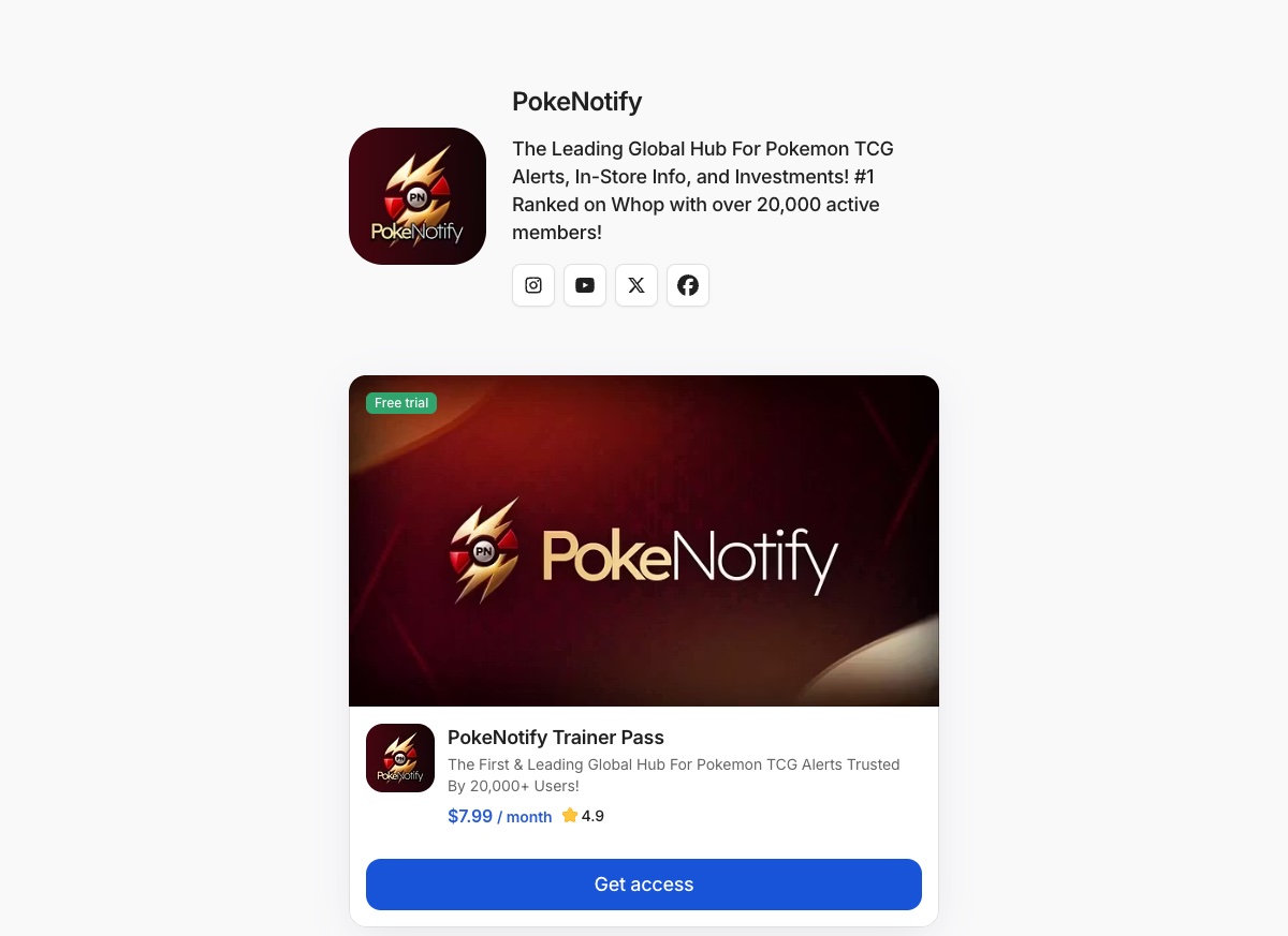 PokeNotify on Whop
