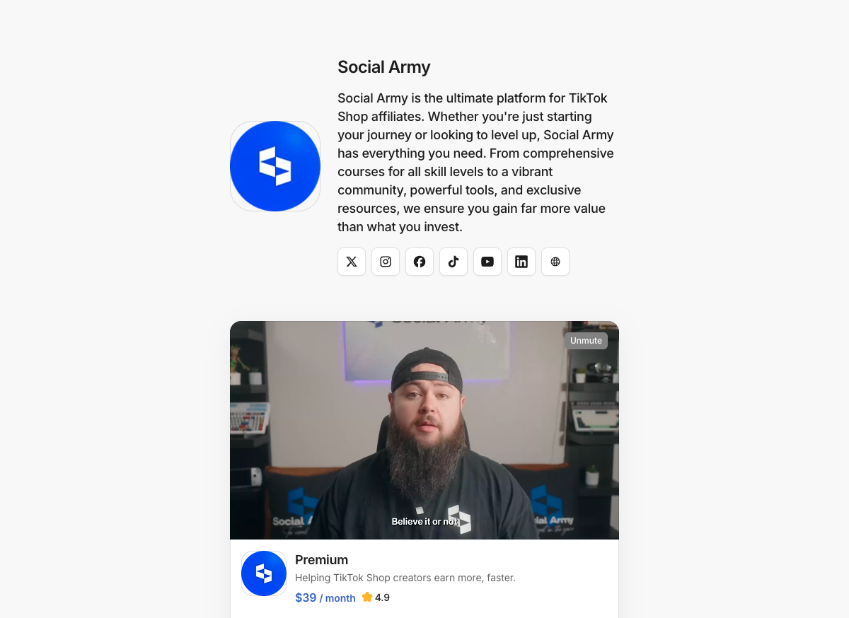 Social Army on Whop