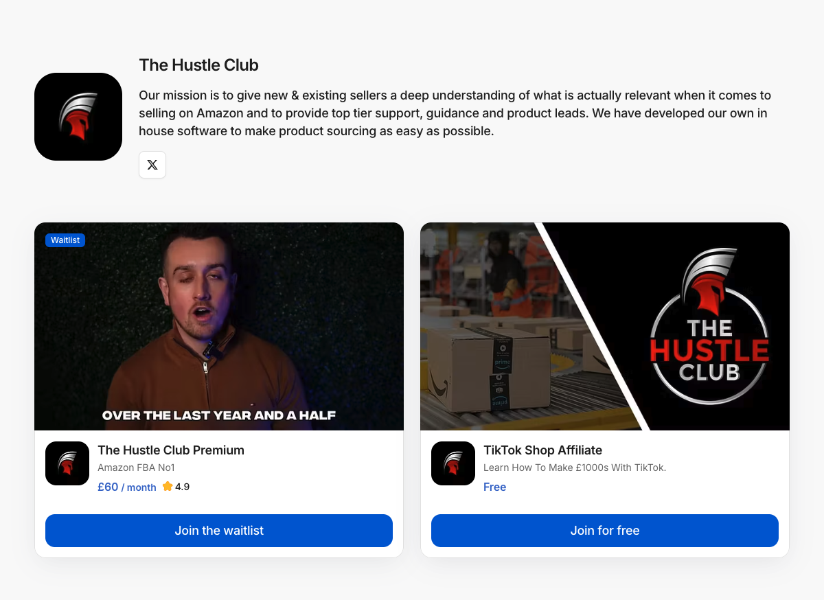 The Hustle Club on Whop