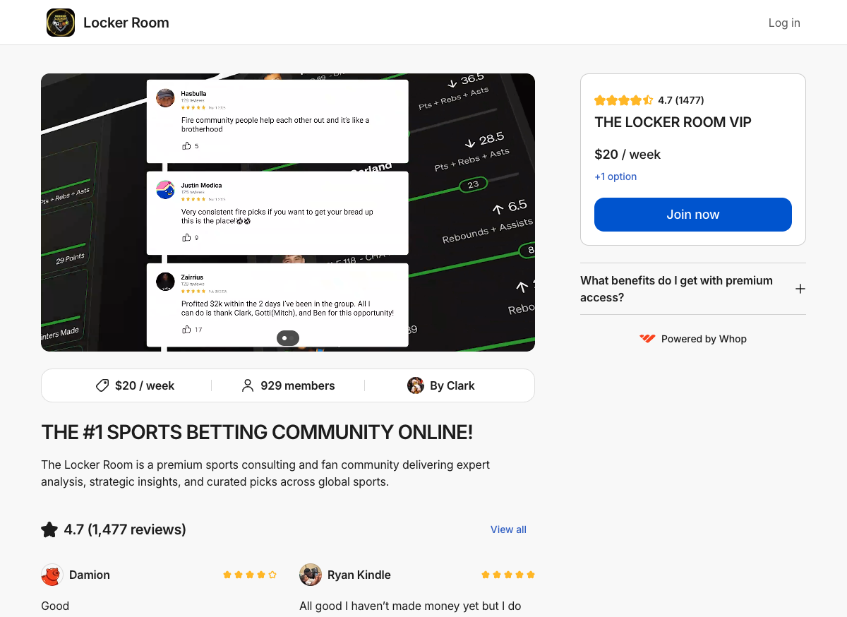 The Locker Room on Whop