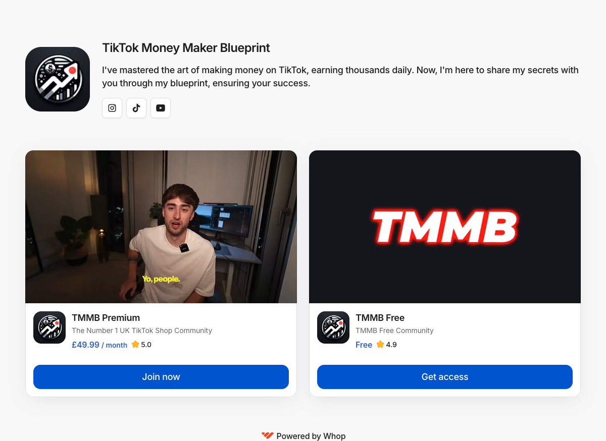 TMMB Premium on Whop