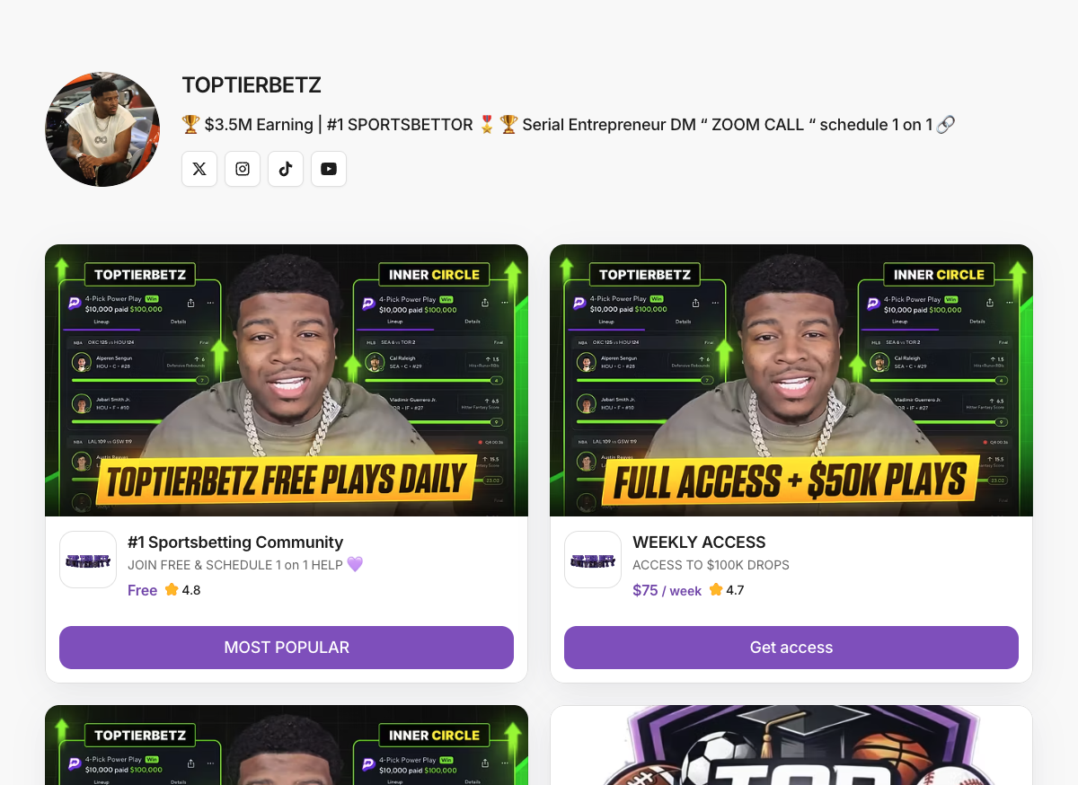 TopTierBetz on Whop